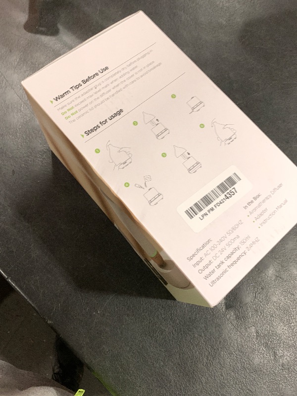 Photo 1 of InnoGear Oil Diffuser, 150ML Ceramic Diffuser for Essential Oils Handcrafted Aromatherapy Diffuser Ultrasonic Cool Mist Humidifier with 2 Mist Modes Waterless Auto Off for Room Office, White