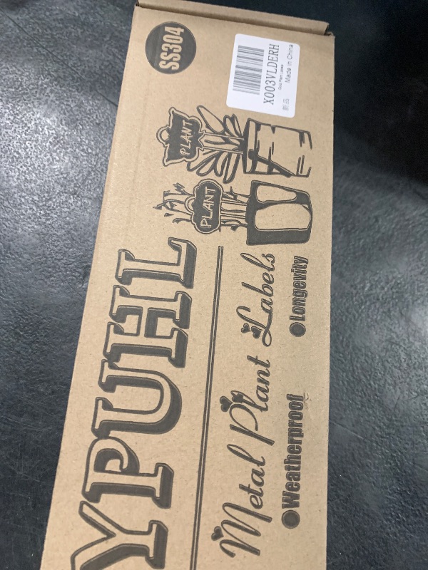 Photo 1 of TCYPUHL Metal Plant Labels,Tall Outdoor Garden Markers for Flower, Fruit and Vegetable, 304 Stainless Steel Weatherproof Signs (25 Packs, 4" x 1.9", Gold)