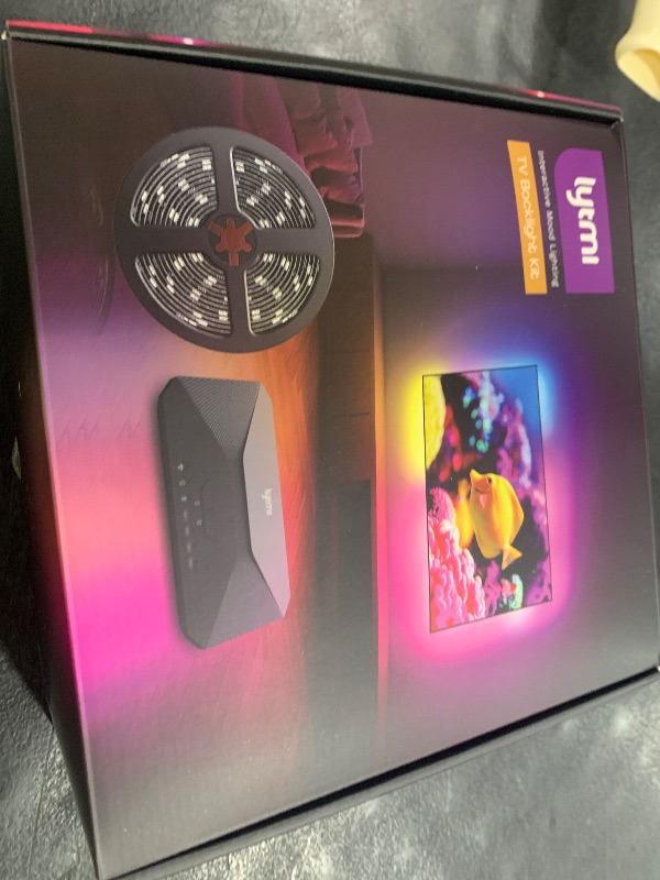 Photo 1 of Lytmi Fantasy 3 TV Backlight Kit HDMI 2.1 with Sync Box Wi-Fi for 65-70 inch 8K 60Hz Color Lights Compatible Alexa and Google Assistant, App Control, Music RGB (Red, Green, Blue) LDD21