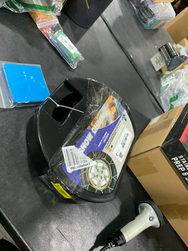 Photo 1 of Snow-Chains Auto Fixing 1 Min Quick Fit Easy Installation Tire-Chains, Portable Reusable Universal Emergency Tire Traction Chain for Passenger Car, Pickup Trucks and SUV - Set of 2 (HKN-110)