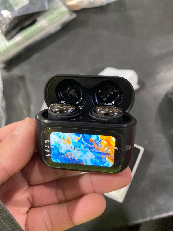 Photo 1 of VEKJ Sleep Earbuds, Bluetooth 5.4 in Ear Smart Touch Screen Earbuds, 48H Mini Sleep Headphones Small Design for Side Sleepers, Crystal-Clear Calls Ear Buds, 5 EQ Modes, IPX7 Waterproof Earphones Black