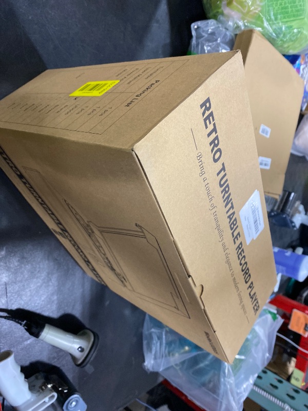 Photo 1 of Vinyl Record Player with Built in Stereo Speakers Bluetooth LP Player Turntable Belt Drive 3-Speed (33, 45, 78 RPM) Vintage Turntables for Vinyl Records with RCA Output, Aux in, Auto Stop, Black