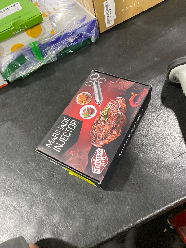 Photo 1 of Vecolex 304 Stainless Steel Meat Injector Syringe-2 Oz Turkey Injector for Smoking with 3 Needles 3 Brushes-Spare O Rings-Food Injector for BBQ,Turkey & Brisket (Stainless Steel)