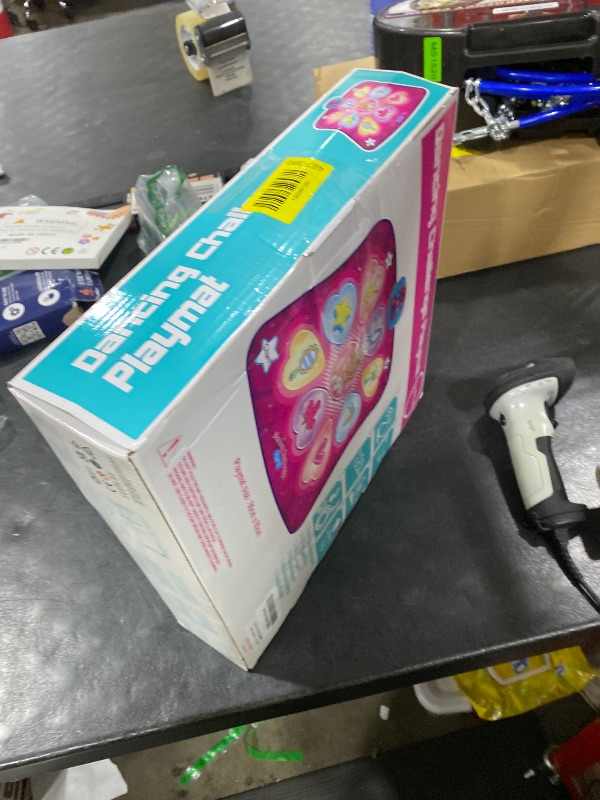 Photo 1 of SUNLIN Dance Mat - Rhythm Step Play Mat - Dance Game Toy Pad with LED Lights, Gift for Kids Girls 3-12, Adjustable Volume, Built-in Music, 3 Challenge Levels