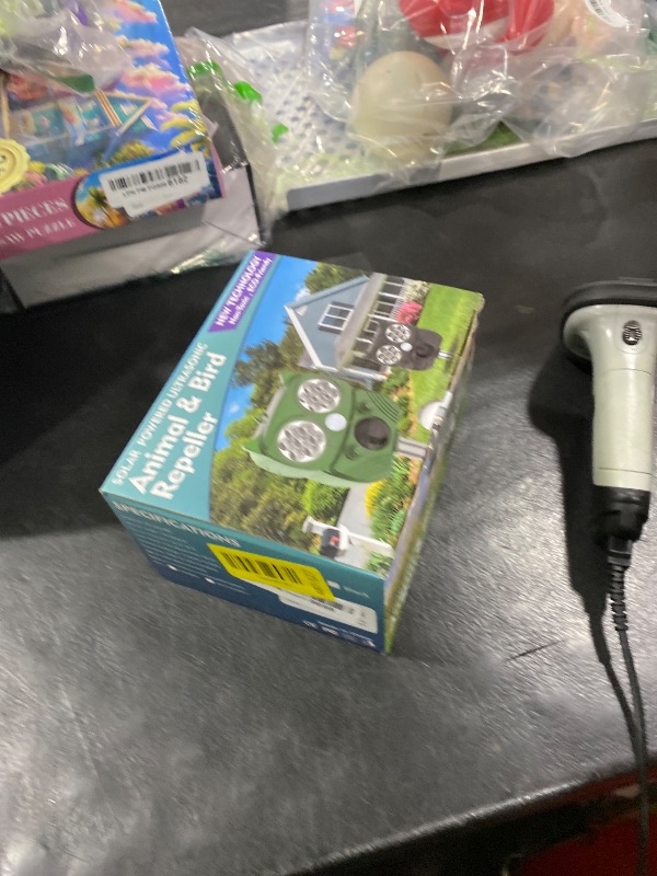 Photo 1 of Solar Animal Repellent for Outdoor, Ultrasonic Pest Repeller with LED Strobe Light, Cat Repellent IP66 Waterproof, Effective Deterrent for Dogs, Deer, Raccoons, Skunks, Squirrels in Yard, Garden