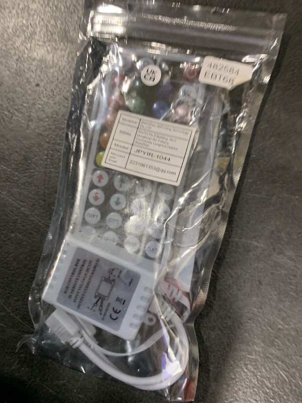 Photo 1 of BZONE RGB LED Controller 2-Port 4Pin Dual Output with 44 Keys IR LED Light Remote Control DC12V-24V for 5050 3528 RGB Strip Lights