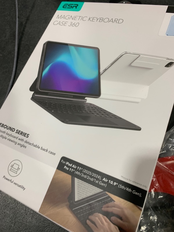 Photo 1 of ESR iPad Air 11 Inch Case with Keyboard (M3/M2, 2025/2024) & iPad Pro 11/Air 5th/4th Gen Keyboard, Easy-Set Magnetic Stand, Portrait/Raised Modes, with Removable Protective Case, Blue