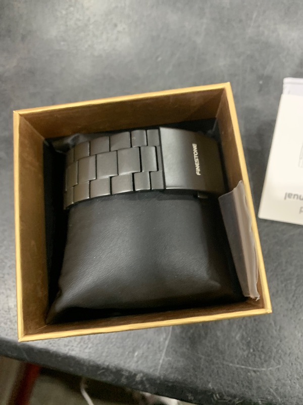 Photo 1 of FiNESTONE Titanium Band Compatible with Apple Watch Ultra 2/1 49mm, Series 10 46mm - Rugged Metal Strap Designed for Men & Durable Adjustable Strap for Big Wrists - Folding Clasp,Black