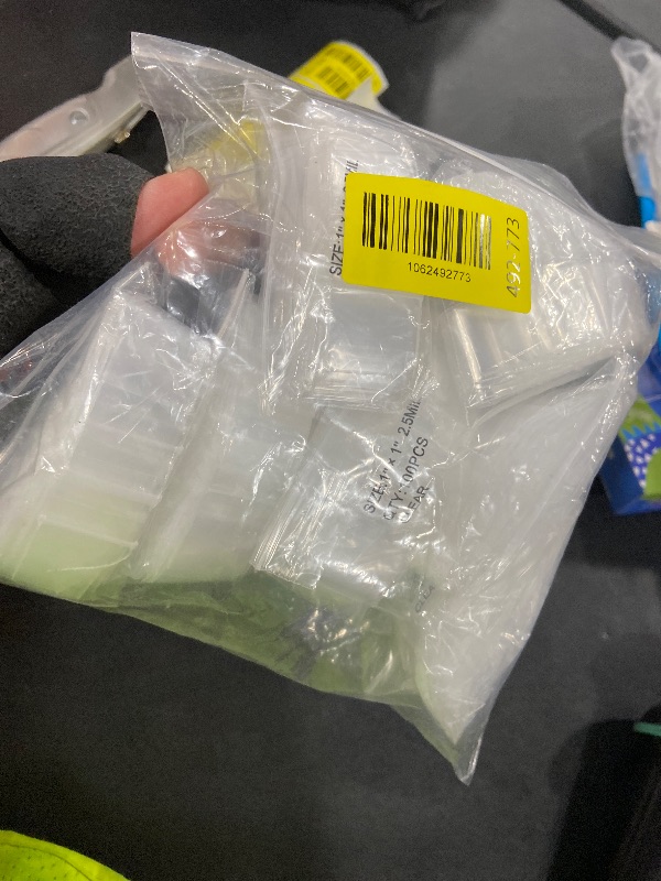 Photo 1 of 1000 Count - 1" x 1" Small Zip Bags, Mini Reclosable Tiny Zipper Baggies, 2 Mil, Clear Plastic Resealable Storage Bags with Zip Top Lock for Packaging Jewelry, Diamonds, Pills, Powders - GPI