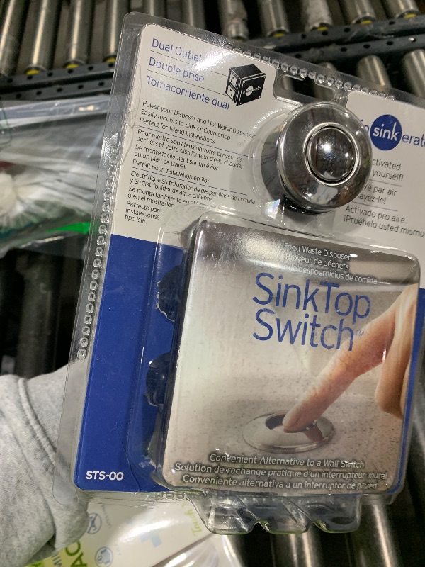 Photo 1 of  InSinkErator Garbage Disposal Air Switch Kit, Dual Outlet Sink Top Switch Button for All InSinkErator Food Waste Disposer Models, Satin Nickel STS-OOSN 