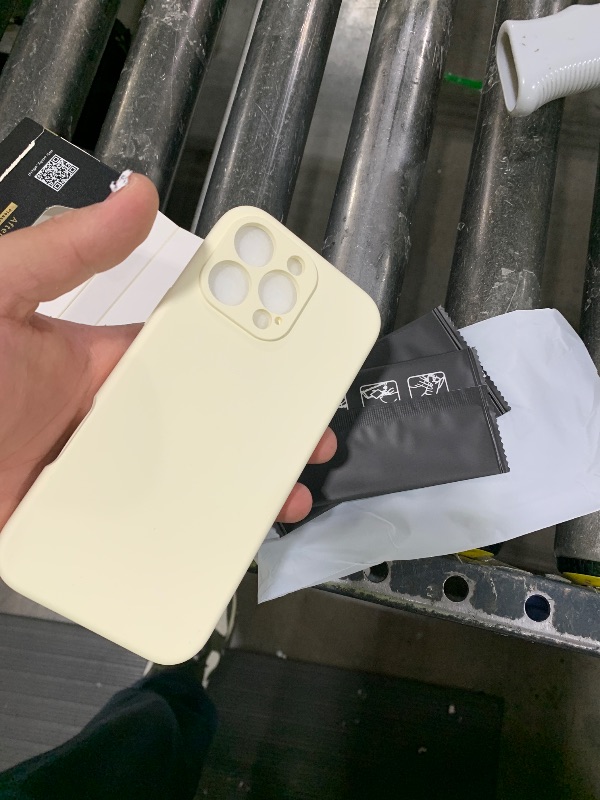 Photo 1 of  OTOFLY Designed for iPhone 16 Pro Case,[Camera Control Button Coverage][12FT Military-Grade Protection] Silicone Shockproof Slim Cover Women Men 16 Pro Phone Case 6.3 inch, Gravel White 