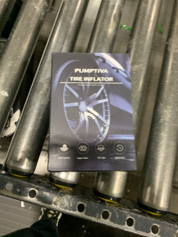 Photo 1 of  Pumptiva Tire Inflator Portable Air Compressor, 3X Faster Portable Tire Inflator for Car 150PSI Air Pump for Car Tires with LED Light, Auto Shut-Off for Motorcycle, Bicycle, Bike, Ball (Black) 