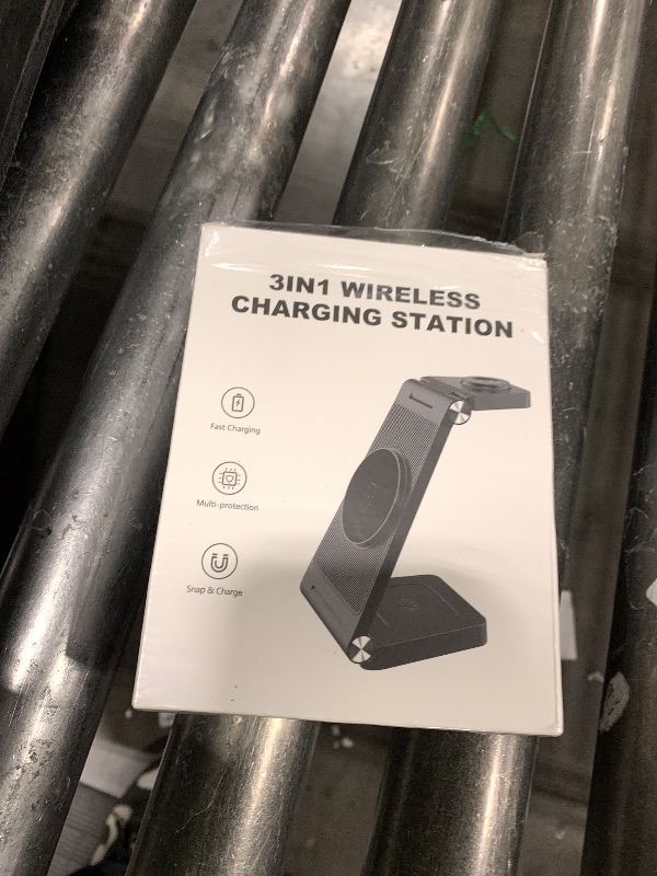 View 2 of KPON for Magsafe Charging Station 3 in 1, Foldable Travel Charger Stand for Apple, Wireless Magnetic Charging Dock for Multiple Devices iPhone 17 16 15 14 13 12 Series/Apple Watch/Airpods