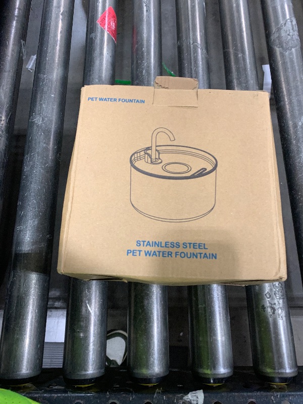 Photo 1 of Tomxcute Cat Water Fountain, 3.2L/108oz Automatic Stainless Steel Pet Fountain Dog Water Dispenser, Ultra-Quiet Pump and 3 Replacement Filters & for Cats, Dogs, Multiple Pets