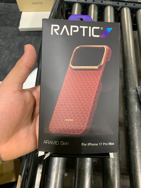 Photo 1 of  RAPTIC 2025 for iPhone 17 Pro Max 6.9 inch, Compatible with MagSafe, Non-Slip & Ultra Slim Light Case for 17 Pro Max with Caseless Feeling, 1500D Aramid Fiber Textures, [Tactile Woven-Oriental] 
