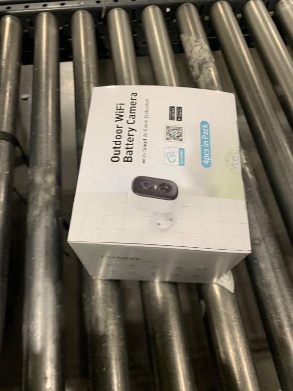 Photo 1 of Outdoor Security Camera Wireless, 2K Battery Powered WiFi Cameras for Home Security with AI Motion Detection, Color Night Vision, Siren Alarm, 2-Way Talk, IP66 Waterproof, Cloud/SD Storage (4 Pack)