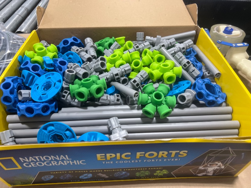 Photo 1 of National Geographic Indoor Fort Building Kit - 225 Pieces for Creative Play, STEM Building Toys for Kids Ages 6-12, Blanket Fort (Amazon Exclusive)