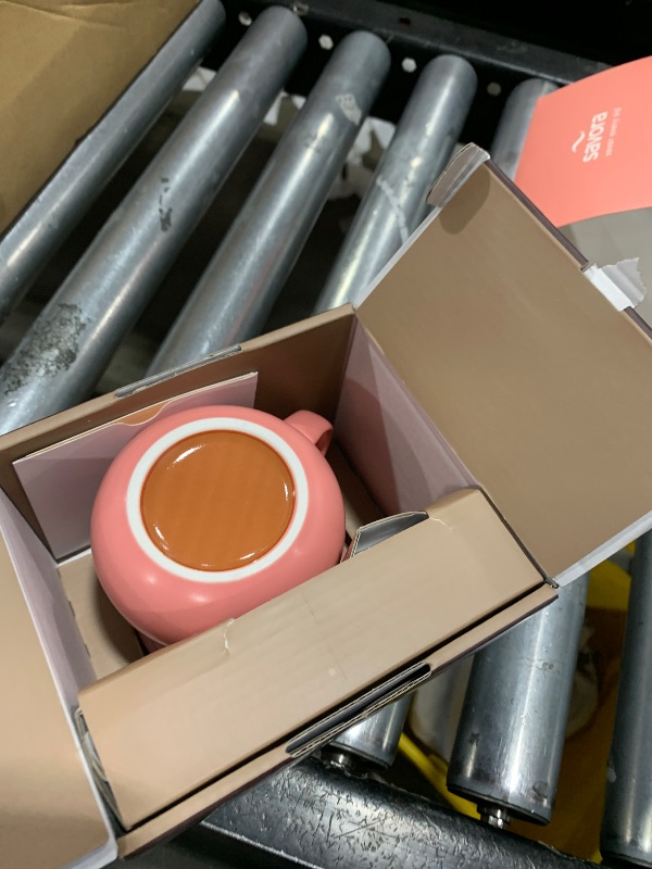 Photo 1 of 12oz IntelliHeat™ Coffee Mug | Barista’s Choice | Exclusive Wireless SmartSense Pad | Maintains Perfect 135°F | Hand-Crafted Ceramic Mug & Lid | Great for Tea Drinkers | Backed for Life - Pink