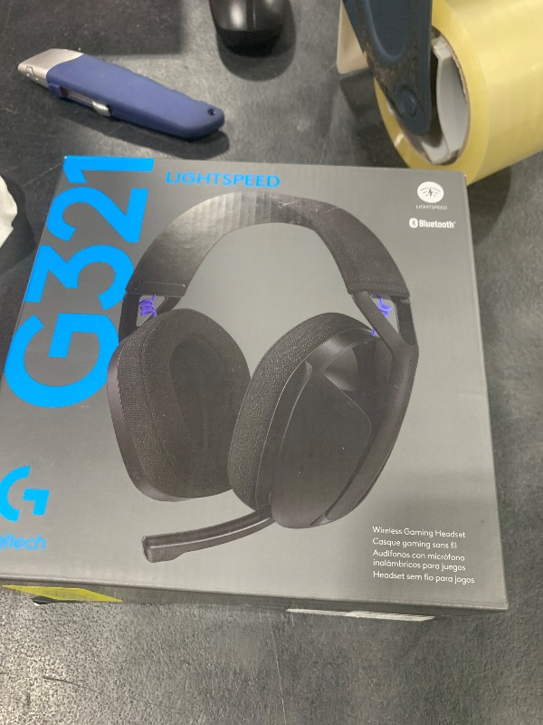 Photo 1 of Logitech G321 Lightspeed Wireless Bluetooth Gaming Headset, Dynamic Comfort and fit, 16 kHz Boom mic, 20+ hrs Battery, PC, PS4, PS5, Nintendo Switch, Mobile - Black