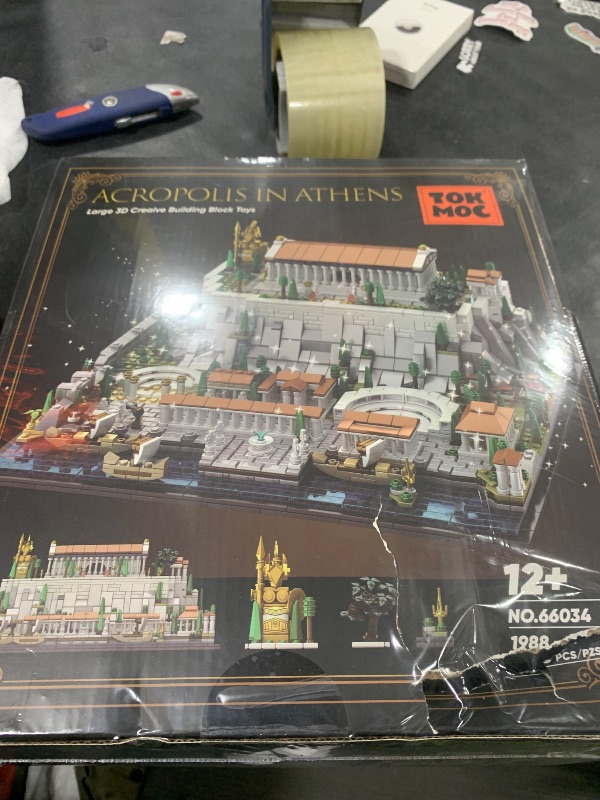 Photo 1 of kvsju Architecture Acropolis Castle Building Block Set, Famous Landmark Architecture Athenian Acropolis Building Block Sets, Collectible Exhibition Model for Children and Adults