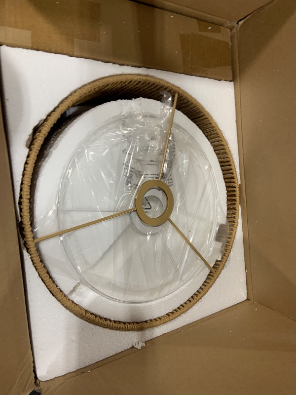 Photo 1 of ?Upgraded?Arc Floor Lamp for Living Room, Boho Dimmable Swing Arm Floor Lamp with Rattan & Fabric Shades, Gold Rattan Standing Lamp with 11W Bulb, Farmhouse Adjustable Tall Lamp for Bedroom Office