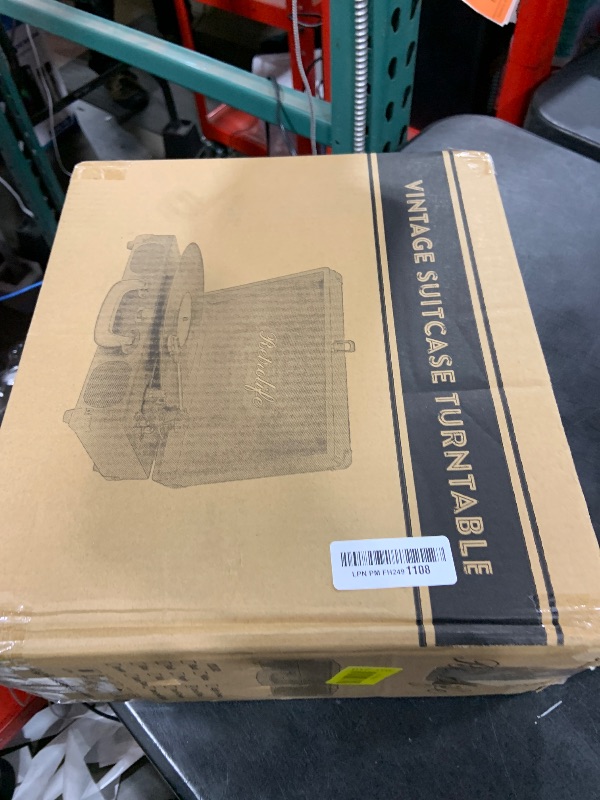 Photo 1 of Vinyl Record Player 3-Speed Bluetooth Suitcase Portable Belt-Driven Record Player with Built-in Speakers RCA Line Out AUX in Headphone Jack Vintage Turntable Coral Blue