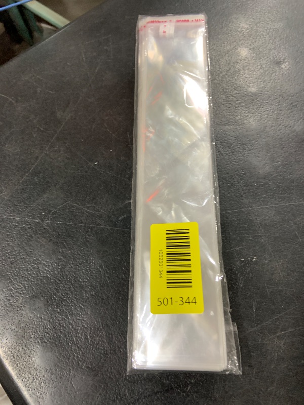 Photo 1 of 100 Pcs Self Sealing Cellophane Bags: 2x10 Inches Clear Pretzel Rod Resealable Pretzels Individual Bags for Packaging ICY Candy Treat Popsicle Cookies