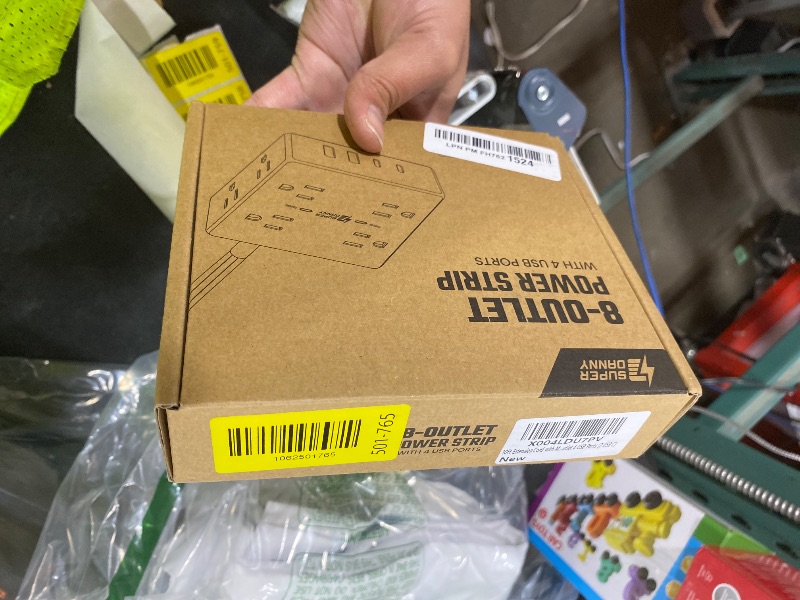 Photo 1 of 10Ft Extension Cord with Multiple Outlets, Flat Plug Surge Protector Power Strip 10 Ft Long Cord, 8 Outlets & 4 USB Ports (2 USB C), Desk Charging Station for Home Office, College Dorm Room Essentials