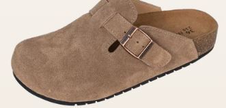 Photo 1 of 8555 Round Toe Suede Cork Clogs