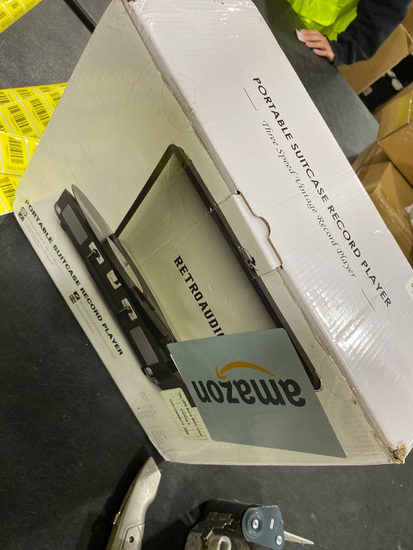 Photo 1 of Vinyl Record Player Bluetooth Vintage Portable Suitcase Turntable with Built-in Speakers 3-Speed Belt-Driven Record Player Support RCA Output and Headphone Output