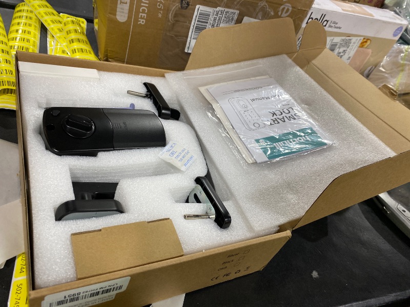 Photo 1 of Hornbill WiFi Smart Deadbolt Lock: Front Door Lock Set Keyless Entry with Handle, Smart Locks for Front Door, Alexa Compatible, Fingerprint Keypad Deadbolt, Touchscreen,App Remote Control, Matte Black