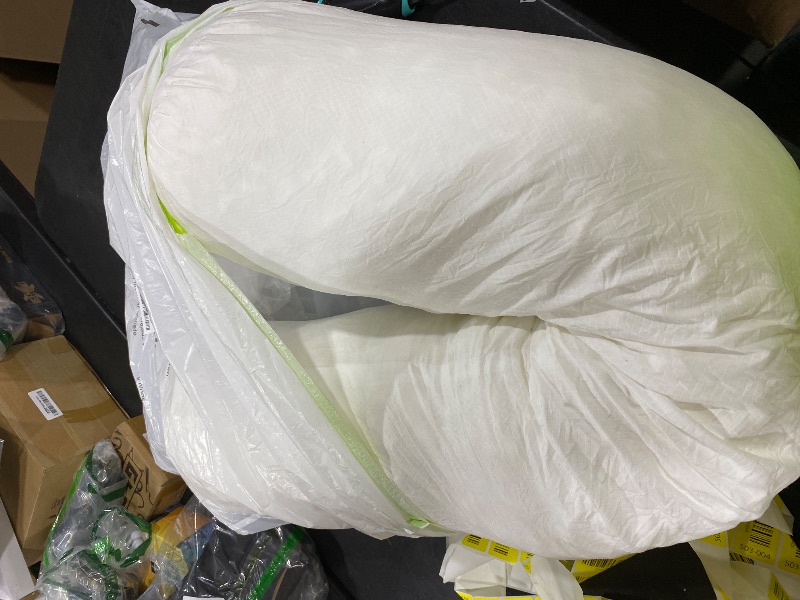 Photo 1 of 1 MIDDLE ONE Body Pillow, Memory Foam Round Body Pillows for Adults, Firm Long Bolster Pillow for Bed, Cylinder Tube Roll Pillow with Velvet Cover, 47x7.87 Inches, Grey