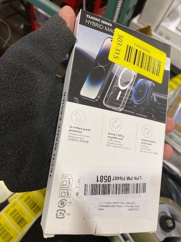 Photo 1 of ESR for iPhone 15 Pro Max Case, Compatible with MagSafe, Military-Grade Protection, Yellowing Resistant, Scratch-Resistant Back, Magnetic Phone Case for iPhone 15 Pro Max, Classic Series, Clear