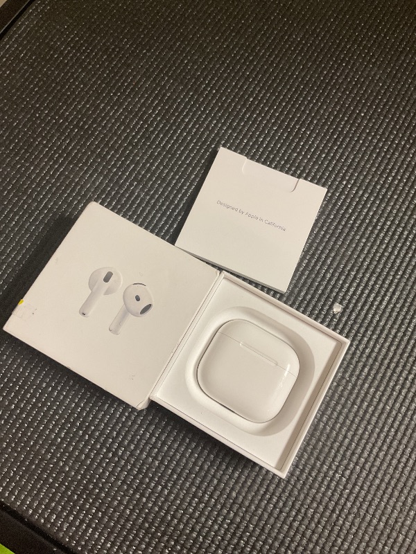 Photo 1 of Apple AirPods 4 Wireless Earbuds, Bluetooth Headphones, with Active Noise Cancellation, Adaptive Audio, Transparency Mode, Personalized Spatial Audio, USB-C Charging Case, Wireless Charging, H2 Chip