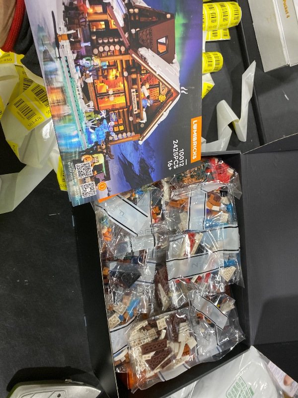 Photo 1 of LUMIBRICKS Aurora-Cabin Christmas Lighting-Building-Bricks Set - 2425 Pcs Retro House Winter Lodge LED Light Construction Building Christmas Village Model Set for Adults and Families