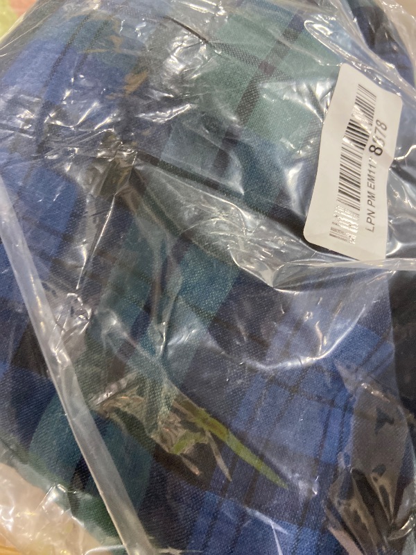 Photo 1 of Solino Home Linen Plaid Tablecloth 60 x 132 Inch - 100% Pure Linen Blackwatch Blue and Green Table Cloth for Rectangle Tables - Machine Washable Tablecloth for Easter