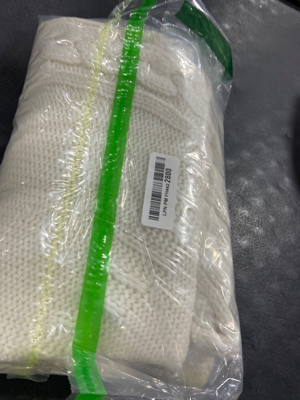 Photo 1 of 48 Inch Christmas Tree Skirt: Braided Cable Knit Tree Skirt for 7.5FT Tree, Cream White Tree Skirt, Vintage Tree Skirts, Rustic Farmhouse Christmas Decorations