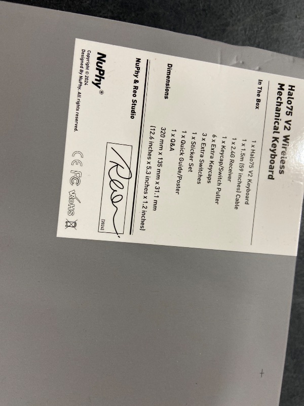 Photo 1 of nuphy Halo75 V2 Mechancial Gaming Kyeboard,75% Wireless Hot Swappable Bluetooth Keyboard,83 Kyes RGB Backlit Keyboard,Support Bluetooth/2.4GHz/USB-C (White, Raspberry (46gf))