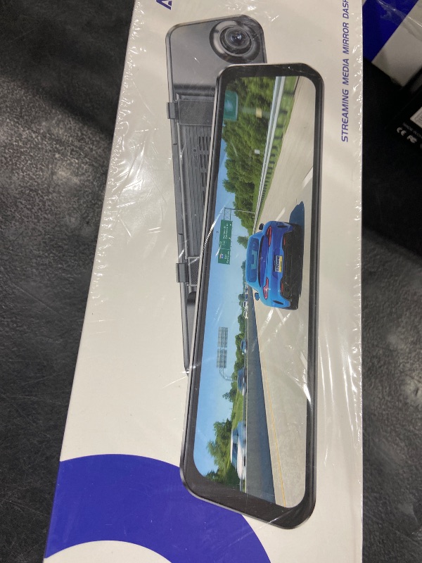 Photo 1 of AZDOME PG17 12" 4K Mirror Dash Cam Front and Rear, Wi-Fi 6 Rear View Mirror Camera with 64GB Card, Voice Control Dash Camera for Car, Rearview Mirror Camera with GPS Night Vision Parking Assistance