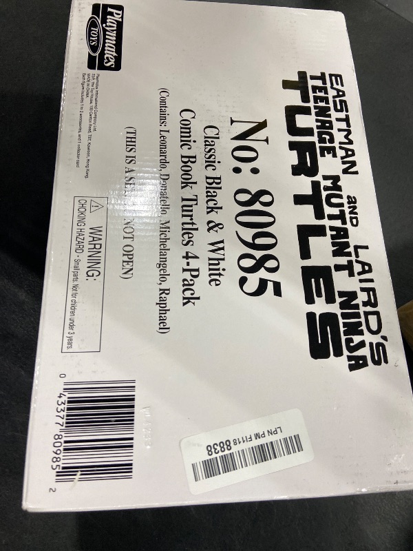 Photo 1 of Teenage Mutant Ninja Turtles B&W Comic Book Series 4-Pack Bundle by Playmates Toys