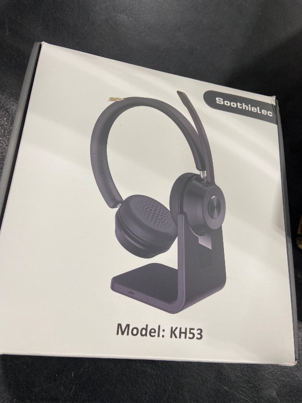 Photo 1 of (Upgraded Version) Wireless Headset, Bluetooth Headset with Noise Cancelling Microphone, Best Headphones with Mic Mute & USB Dongle for PC/Computer/Laptop/Cell Phones/Remote Work/Call Center