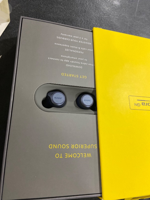 Photo 1 of Jabra Elite Active 75t True Wireless Bluetooth, Navy – Earbuds for Running and Sport, Charging Case Included, 24 Hour Battery, Active Noise Cancelling Earbuds