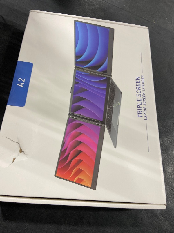 Photo 1 of FEZOBR Laptop Screen Extender, 14'' FHD 1080P IPS Portable Monitor for Laptop, Triple Screen Extender Monitor Plug-Play for Mac/Windows/Chrome, Fit 13”-17.3” Laptops