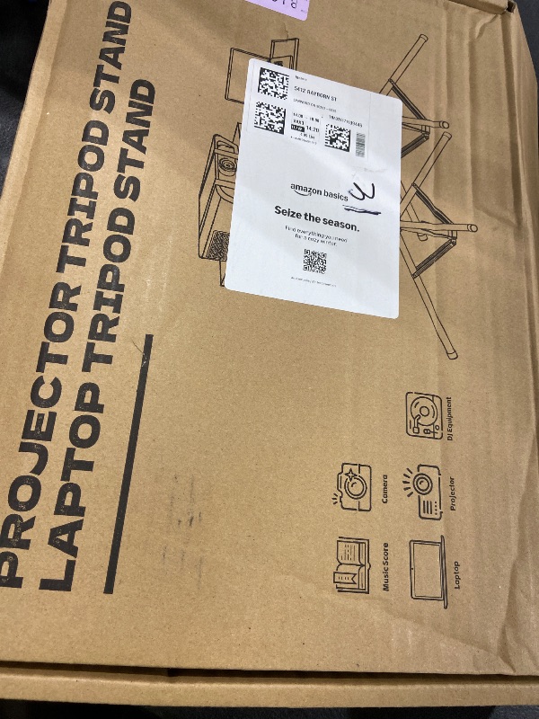 Photo 1 of REHOSEUP Projector Stand, 33LB Load Bearing & 22-55" Height Adjustable, for Projector/Laptop/DJ Gear, Outdoor/Office/Studio - Stable Base (Black)