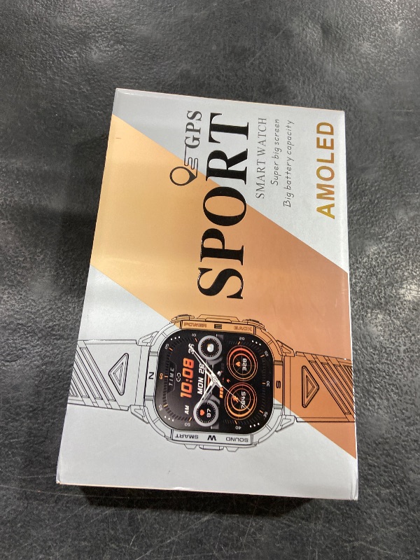 Photo 1 of Joautrial Military Smart Watch for Men Built-in GPS with LED Flashlight Compass, 2.13" AMOLED Tactical Smart Watches with Answer/Make Calls, 3ATM Waterproof Fitness Tracker for iPhone Android (Black)