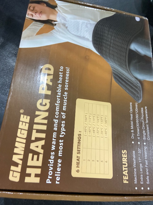 Photo 1 of Extra Large Microplush Heating Pad for Back Neck Shoulder Pain Cramps Relief - Gifts for Women Men Mom Dad, Mothers Day Fathers Day Christmas Birthday Gifts - 6 Heat Settings, Auto-Off - 17"x33"