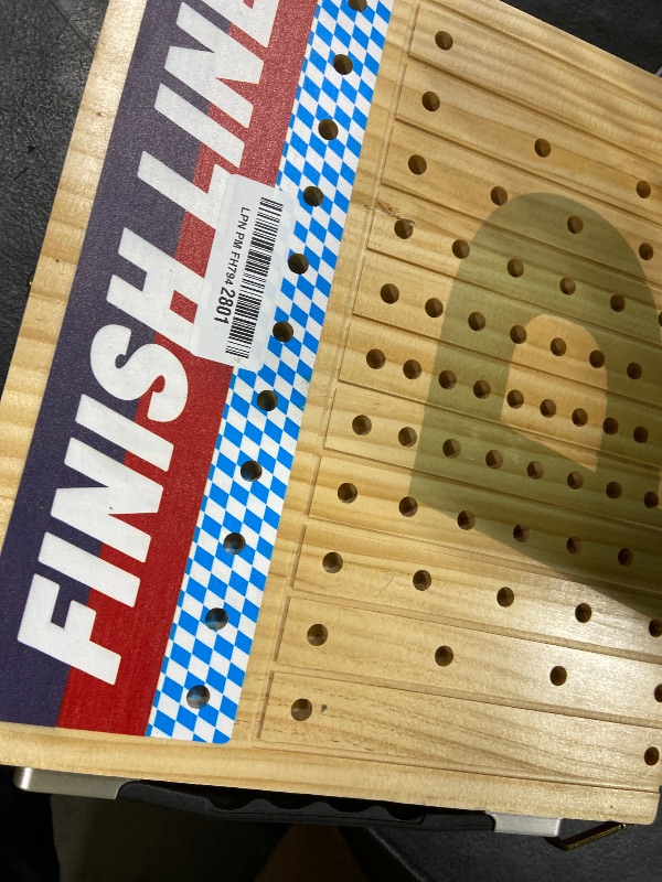 Photo 1 of Silkchio 21 Inches Horse Race Board Game, Horse Racing Game with Cards and Dice, 11 Metal Horses, 60 Pcs Poker Chips Set, Solid Wood Across The Board Horse Race Game for Adults Family Friends