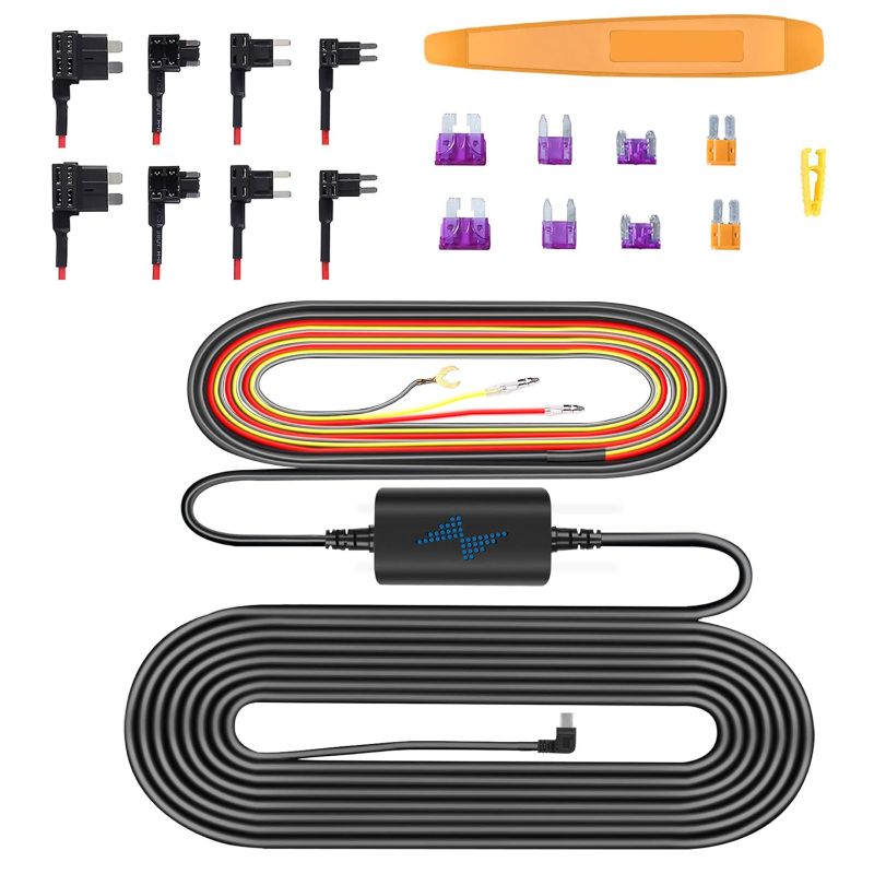 Photo 1 of 
navycrest Type C Hardwire Kit Dash Cam, 12V to DC 5V / 2A Hardwire Kit Fuse with Fuse Taps and Installation Tools, 11.5ft