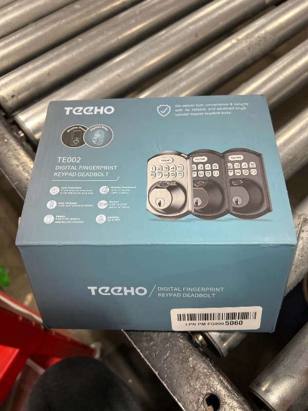 Photo 1 of TEEHO TE002 Fingerprint Door Lock - Keyless Entry Door Lock - Electronic Keypad Deadbolt - Smart Locks for Front Door - Auto Lock - Easy Installation - Satin Nickel