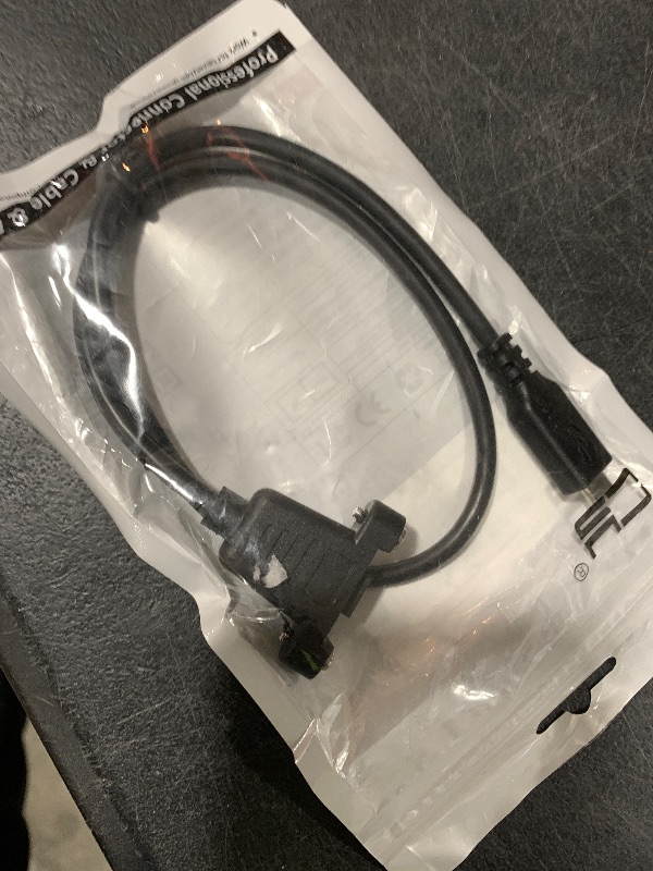 Photo 1 of chenyang USB C to Micro USB 2.0 5Pin Data Charge Extension Cable with Panel Mount Holes 50cm